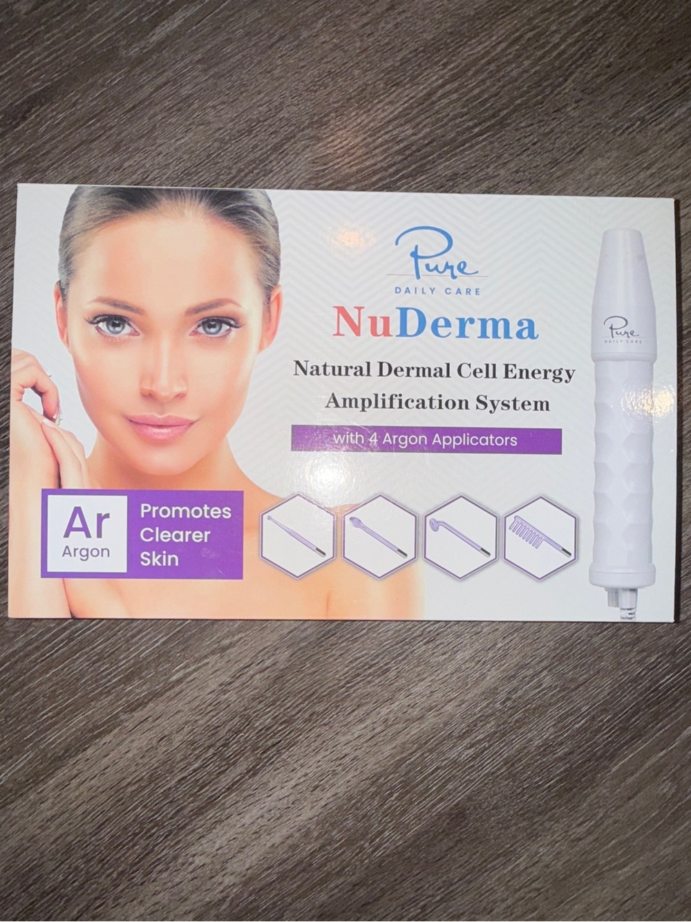 NuDerma Standard High Frequency Skin Therapy Wand with 4 Aragon Applicators